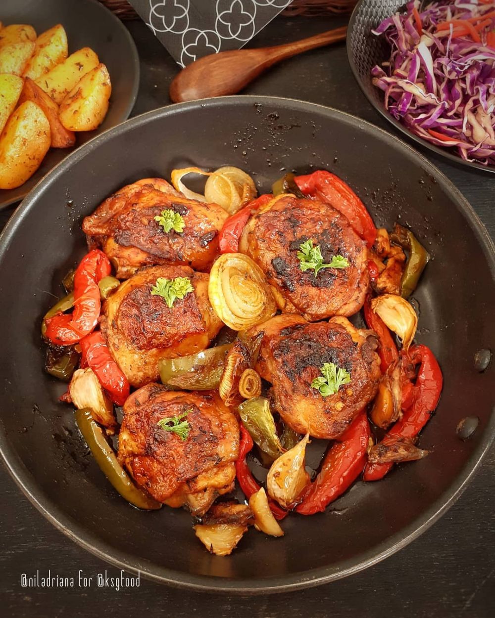Resep apple cider chicken thigh, masakan modern cocok untuk pemula