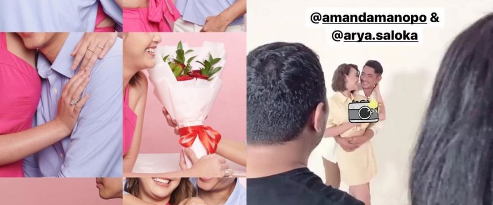 7 Adu gaya pemotretan Amanda Manopo bareng Mischa & Arya Saloka