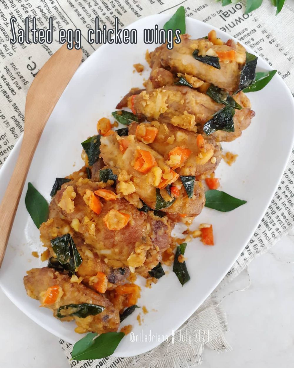 Resep sayap ayam saus telur asin, gurih, enak, dan menggugah selera