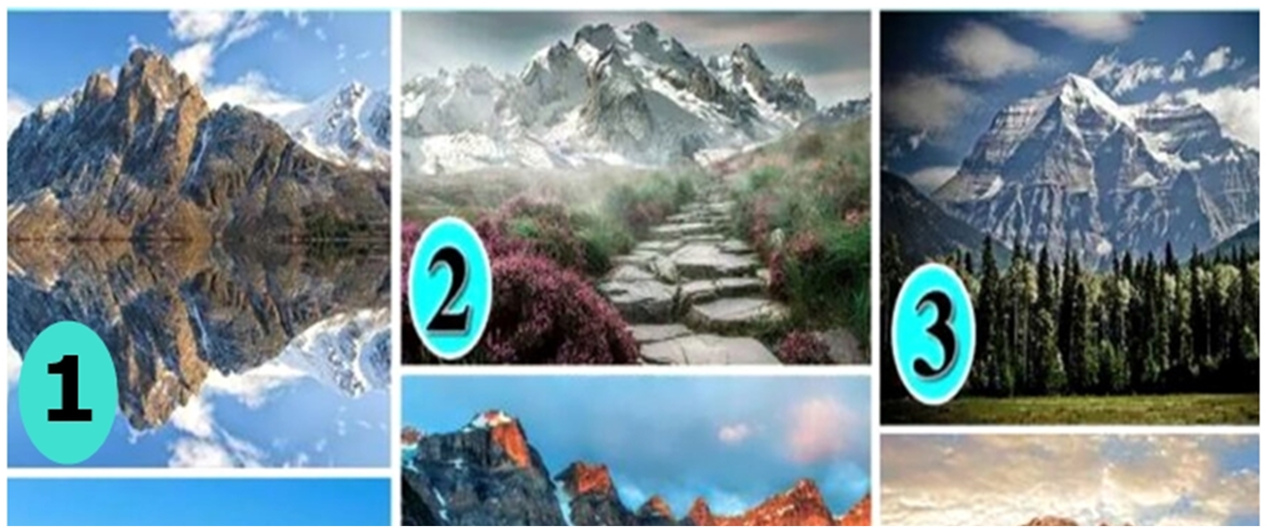 Pilih satu gambar gunung favorit untuk ungkap keinginan terpendam kamu