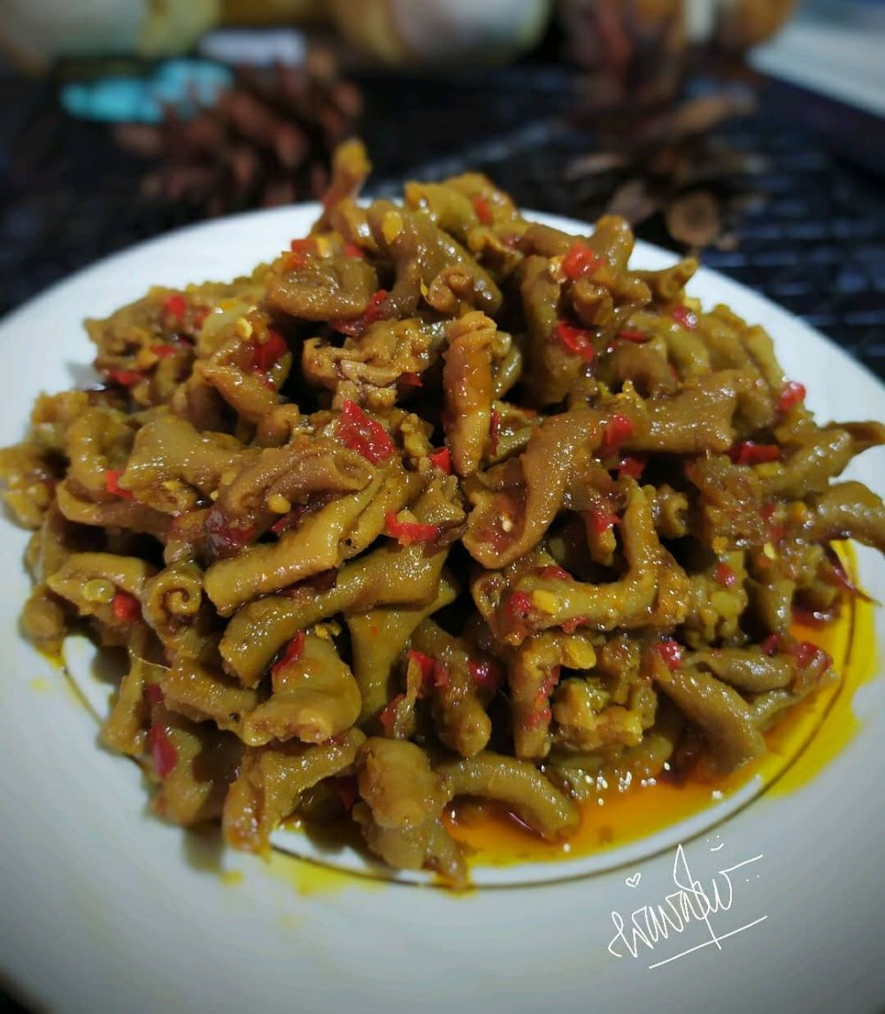 Resep tumis usus pedas, sederhana, antiamis, dan bikin nagih