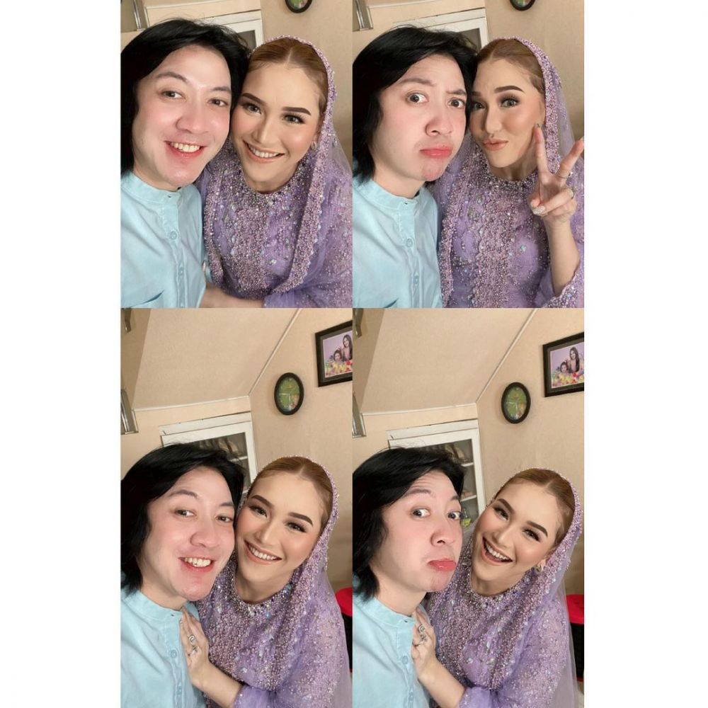 7 Gaya Ayu Ting Ting di pengajian pernikahan sang adik, tampil menawan