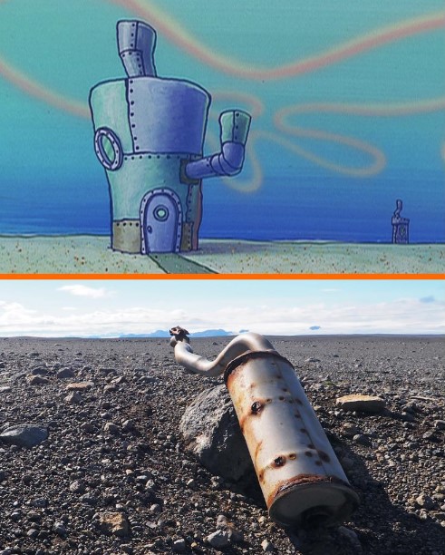 15 Cocoklogi benda di kartun Spongebob versus dunia nyata, pas banget