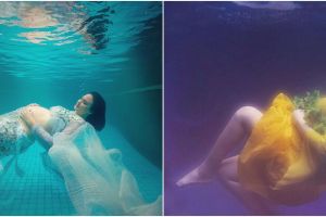 9 Seleb pemotretan maternity di dalam air, dandanannya totalitas