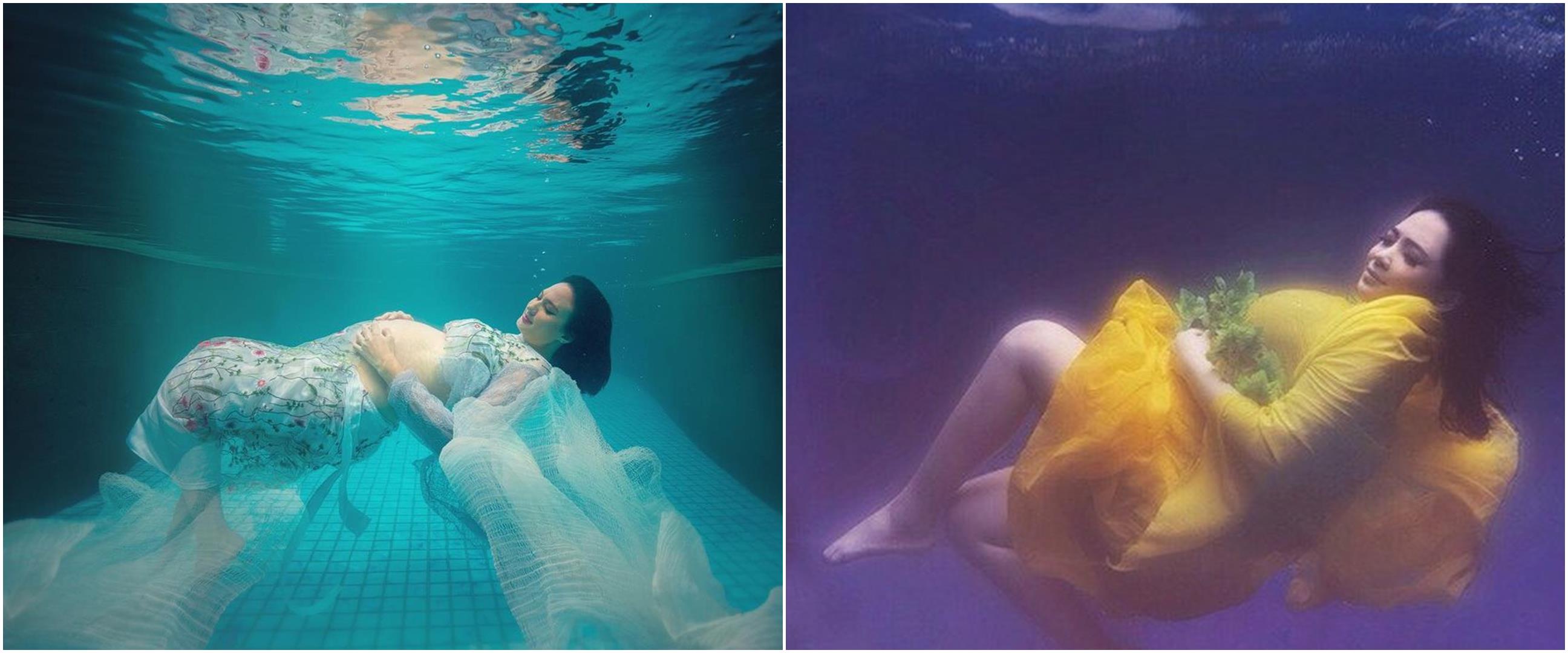 9 Seleb pemotretan maternity di dalam air, dandanannya totalitas