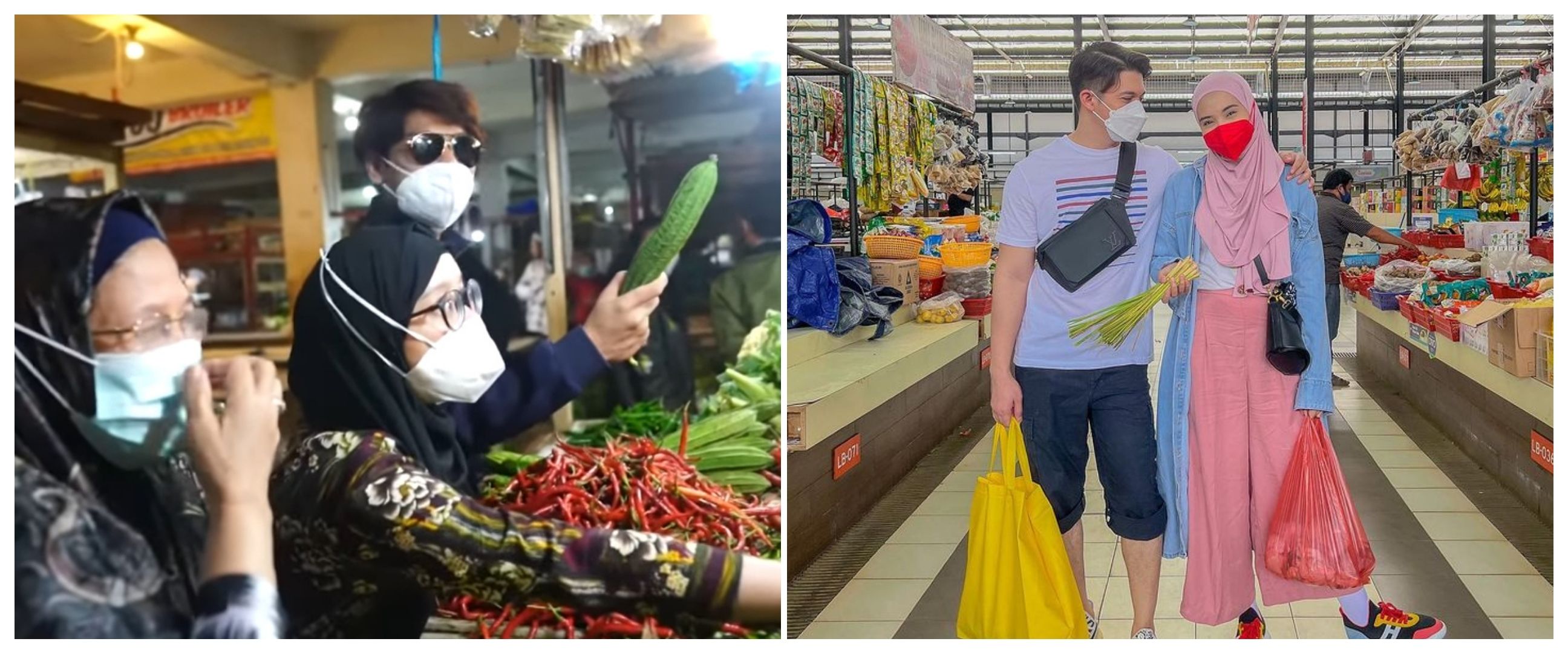 Momen 11 seleb ditemani suami belanja ke pasar, tak jaim tawar harga