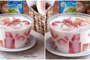 Resep es susu jelly semangka untuk dijual, praktis dan super enak