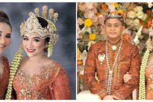 9 Momen resepsi kedua Syifa adik Ayu Ting Ting, usung adat Sunda