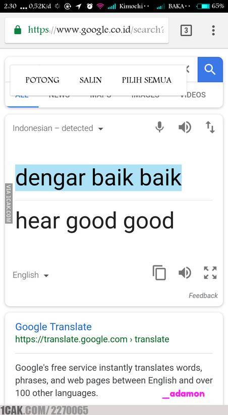 13 Terjemahan ngaco bahasa Inggris di Google translate, kocak abis