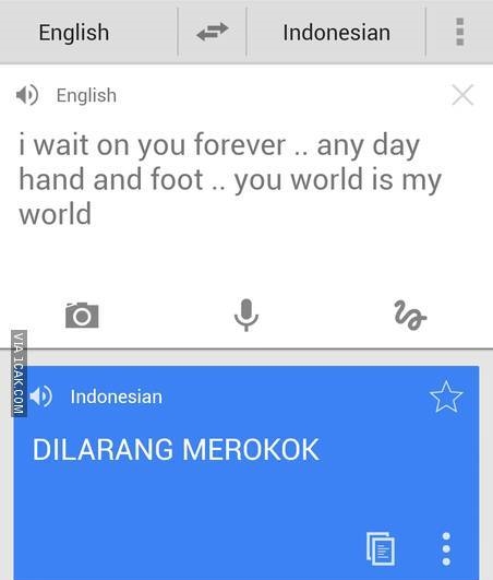 Terjemahkan dari bahasa inggris ke bahasa indonesia