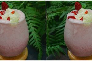 Resep cheesecake strawberry milk, minuman kekinian yang simpel dibuat