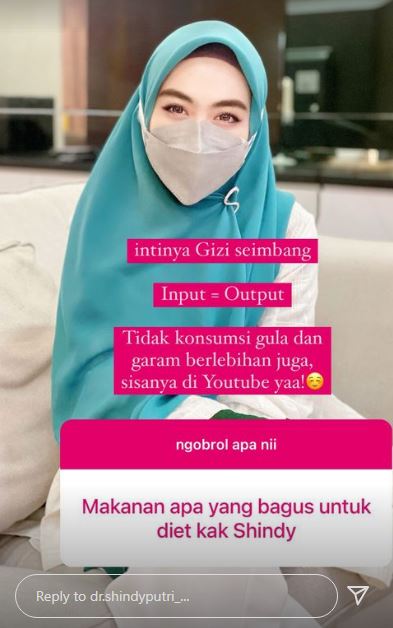 7 Makanan ini dihindari Shindy adik Oki Setiana, bobot turun 24 kg