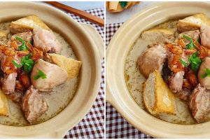 Resep opor ayam tahu kuah kuning, segar, gurih, enak, dan sederhana