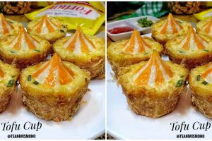 Cara membuat tahu goreng bentuk cup, lezat dan mudah dibuat