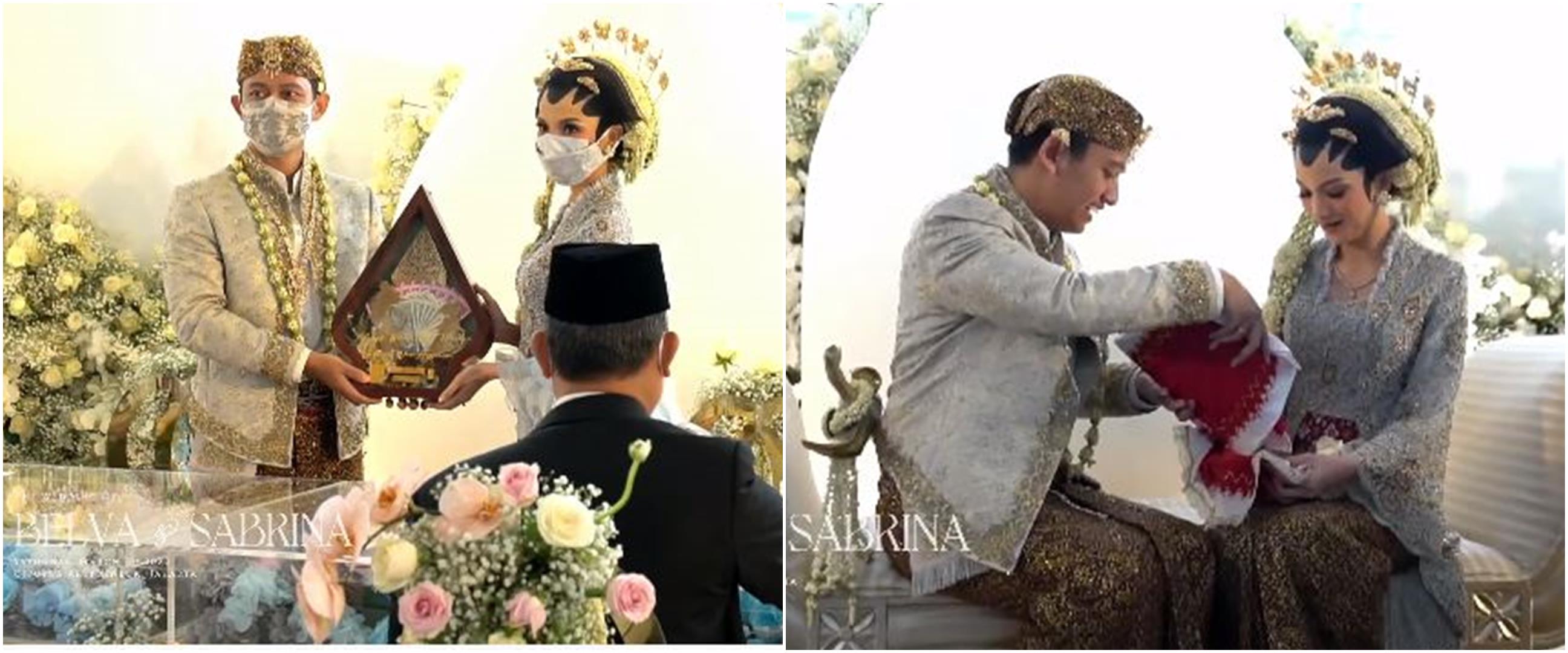 12 Momen pernikahan Belva Devara & Sabrina, Presiden Jokowi jadi saksi