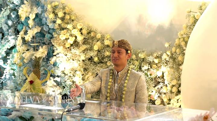 12 Momen pernikahan Belva Devara & Sabrina, Presiden Jokowi jadi saksi