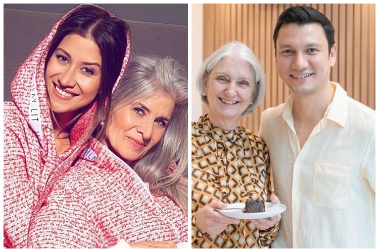 Potret kebersamaan 11 seleb bareng ibu bule, punya paras mirip