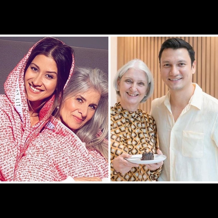 Potret kebersamaan 11 seleb bareng ibu bule, punya paras mirip