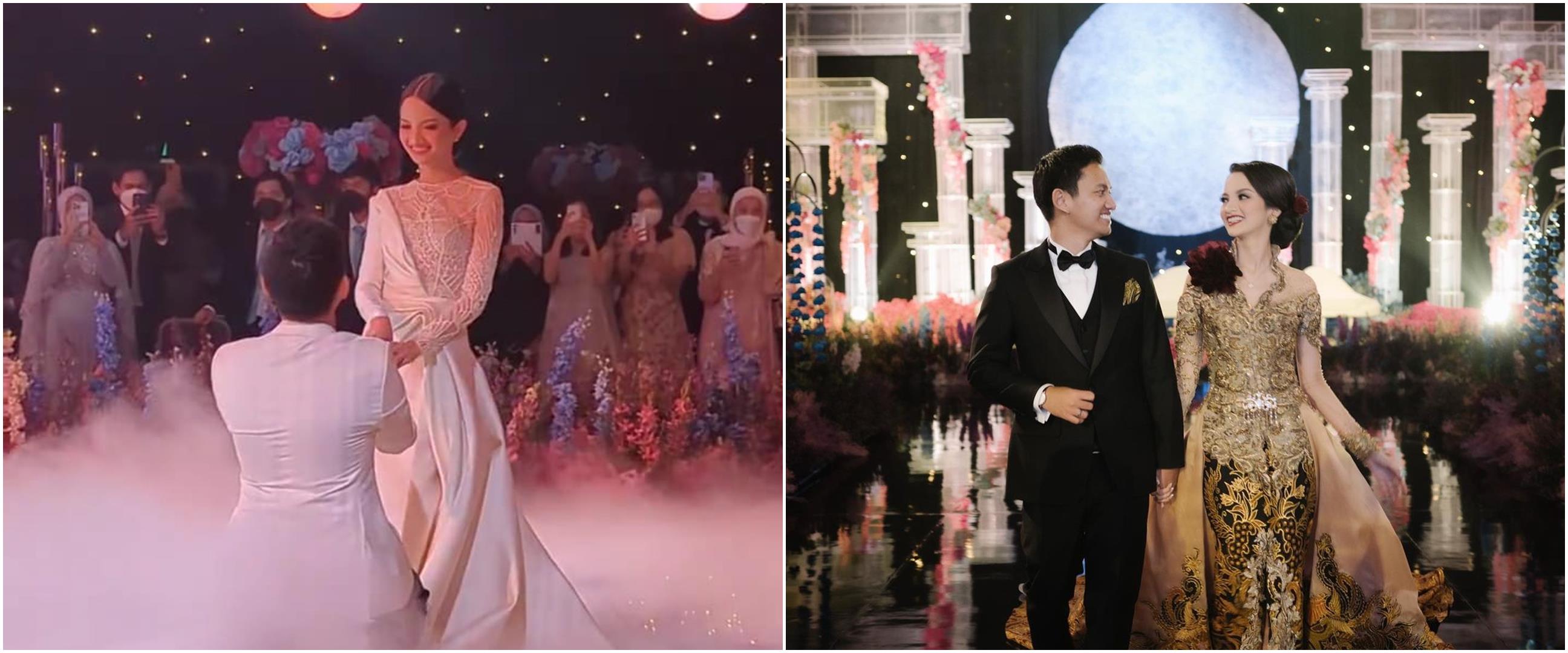 11 Momen resepsi pernikahan Belva dan Sabrina, megah bak kerajaan