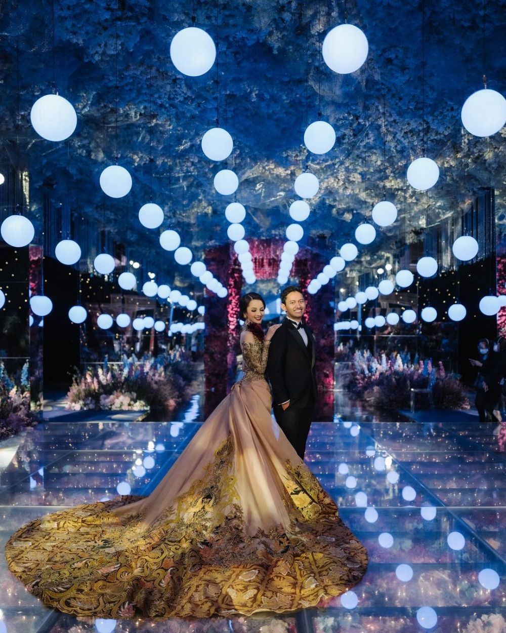 11 Momen resepsi pernikahan Belva dan Sabrina, megah bak kerajaan