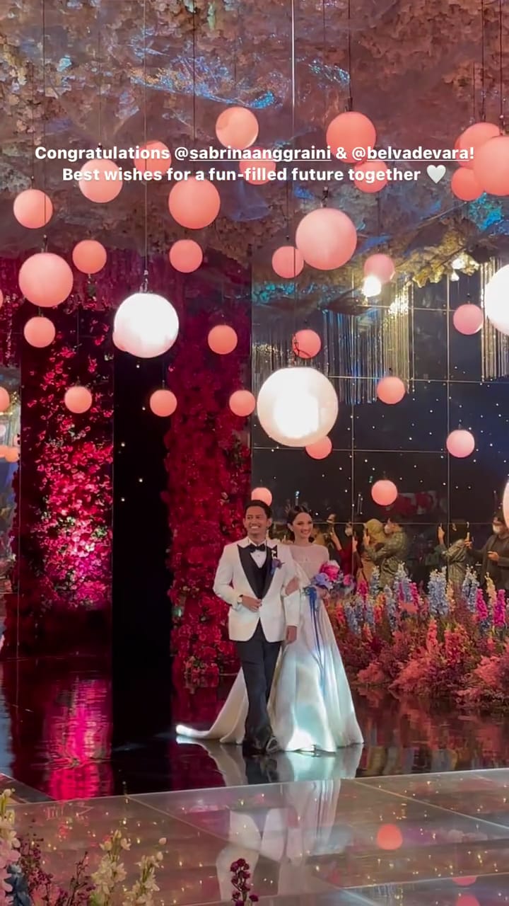 11 Momen resepsi pernikahan Belva dan Sabrina, megah bak kerajaan