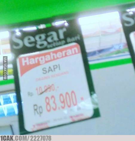 21 Tulisan nyeleneh harga dagangan ini bikin pembeli auto gagal fokus