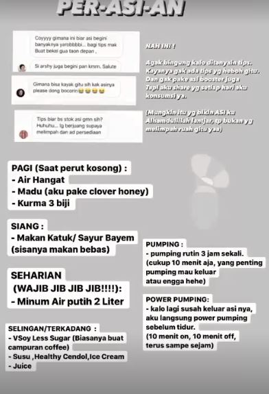 9 Makanan dan minuman pelancar ASI ala istri Marcell Darwin