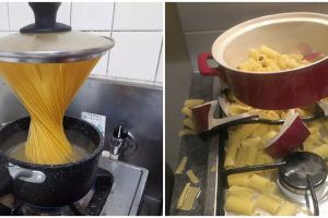 11 Momen kocak masak pasta ini aksinya bikin geleng kepala