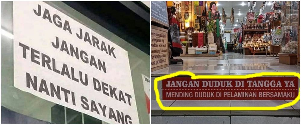 15 Peringatan nyeleneh di tempat belanja ini endingnya bikin baper