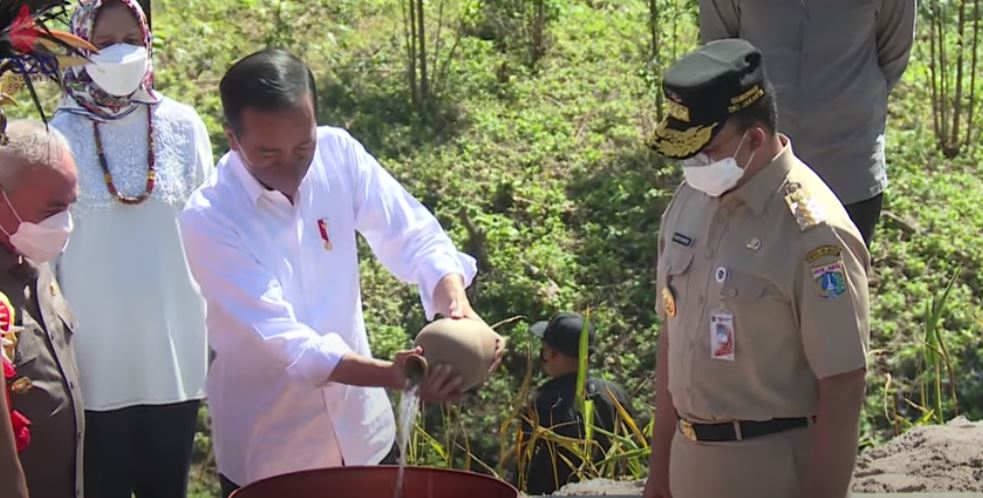 11 Momen Presiden Jokowi gelar ritual Kendi Nusantara di titik nol IKN