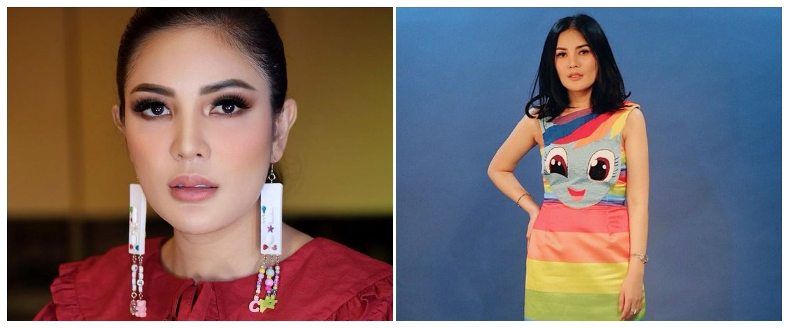 11 Gaya fashion unik ala Nindy Ayunda, aksesorinya antimainstream