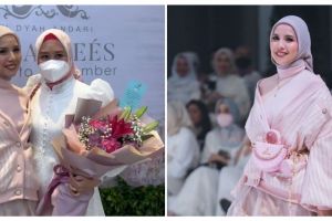 7 Potret Tya Ariestya perdana tampil berhijab di runway, tuai pujian