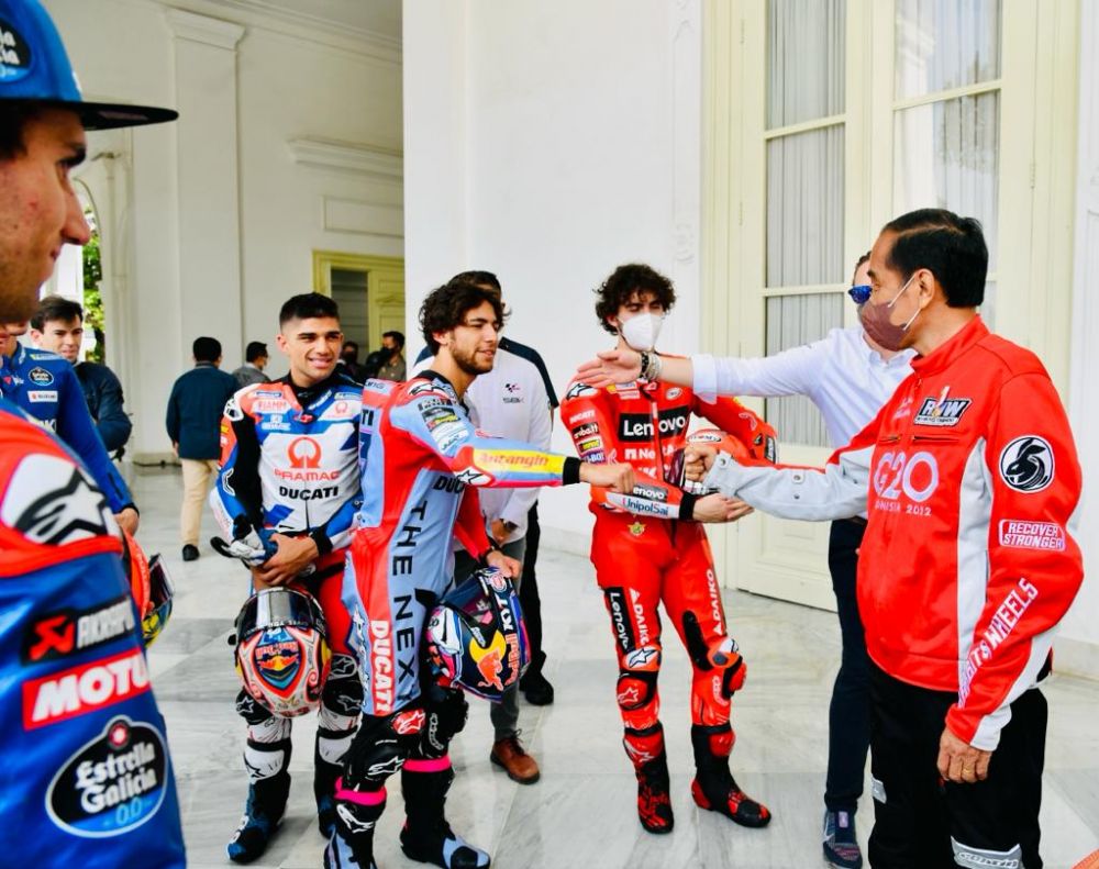 11 Momen pembalap MotoGP bertemu Presiden Jokowi