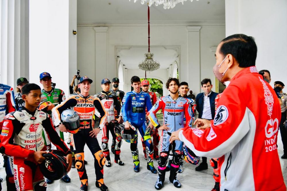 11 Momen pembalap MotoGP bertemu Presiden Jokowi