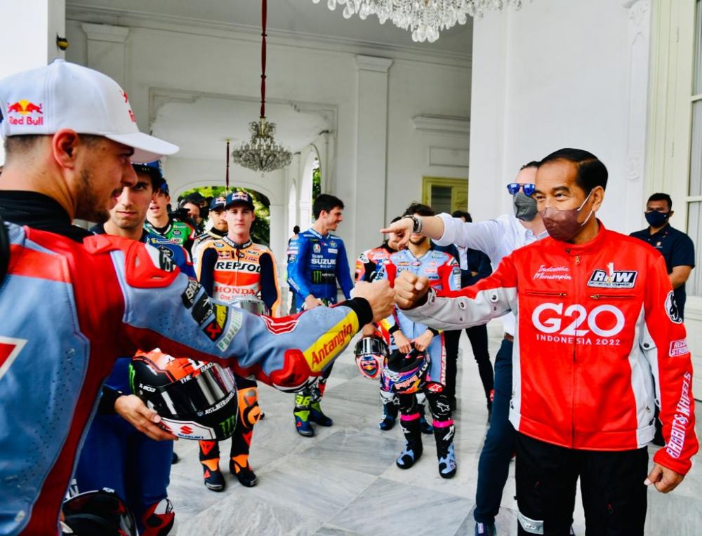 11 Momen pembalap MotoGP bertemu Presiden Jokowi