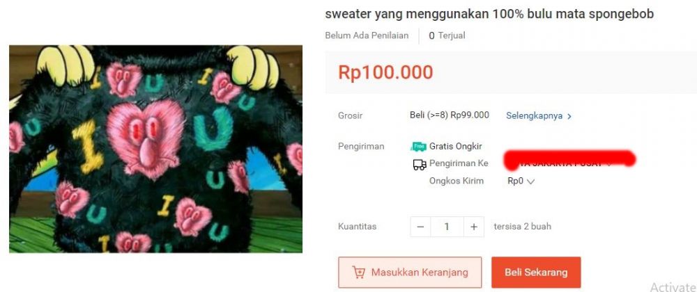 benda kartun spongebob dijual online berbagai sumber
