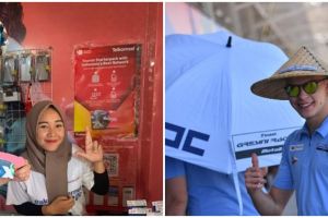 9 Aksi unik pembalap jelang GP Mandalika, bercaping di tengah lintasan