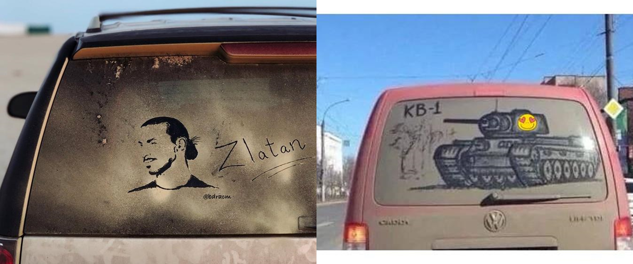 9 Gambar di belakang mobil berdebu ini hasilnya keren, estetik