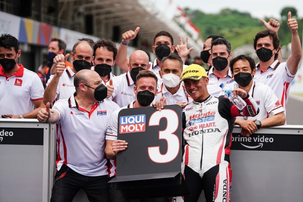 Mario Aji finish ke-14 kelas Moto3 di MotoGP Mandalika