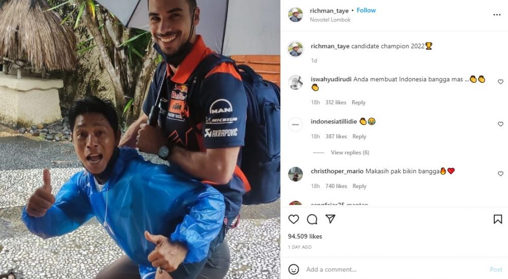 Viral sosok Risman staf hotel yang disebut oleh juara MotoGP Mandalika