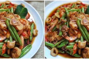 Resep tumis buncis seafood, menu simpel yang kaya protein dan serat