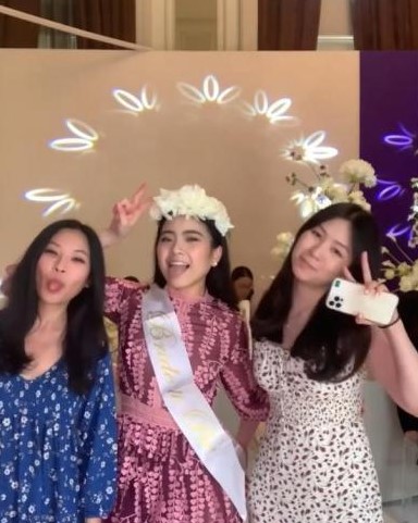 9 Momen bridal shower Jessica Tanoesoedibjo, dekorasi bernuansa ungu