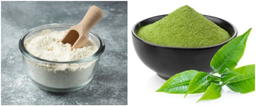 5. Rice flour + green tea. 