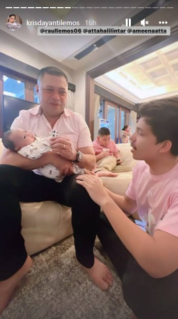 11 Momen Raul Lemos jenguk anak Aurel, bahagia gendong sang cucu