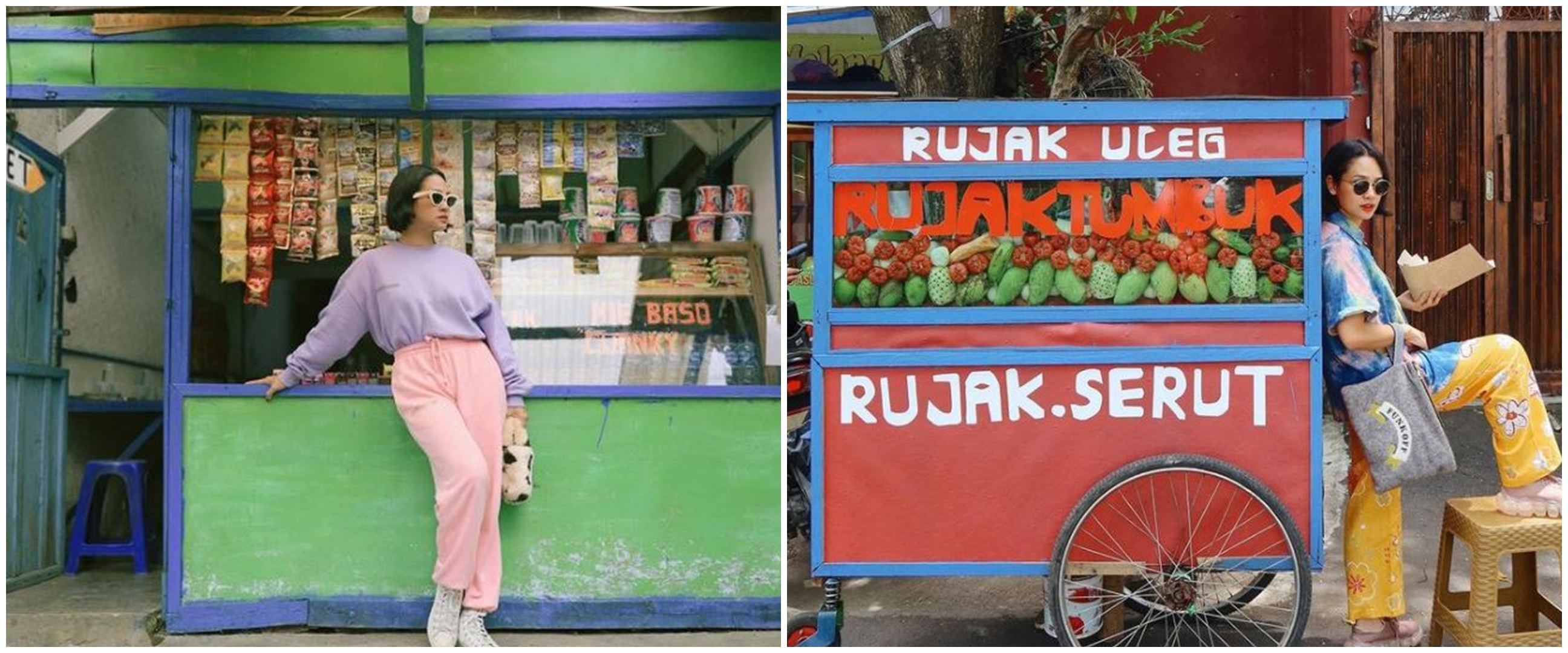11 Potret Andien di tempat nyentrik, depan tronton hingga gerobak