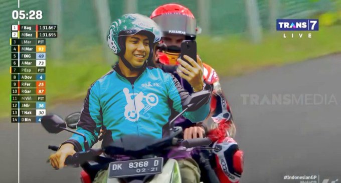11 Foto editan lucu pembalap MotoGP, Miguel dapat minyak goreng