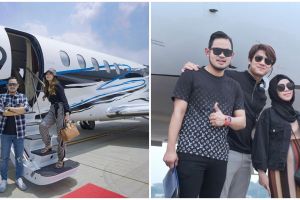 Momen 6 seleb naik private jet sewaan Gilang Juragan 99