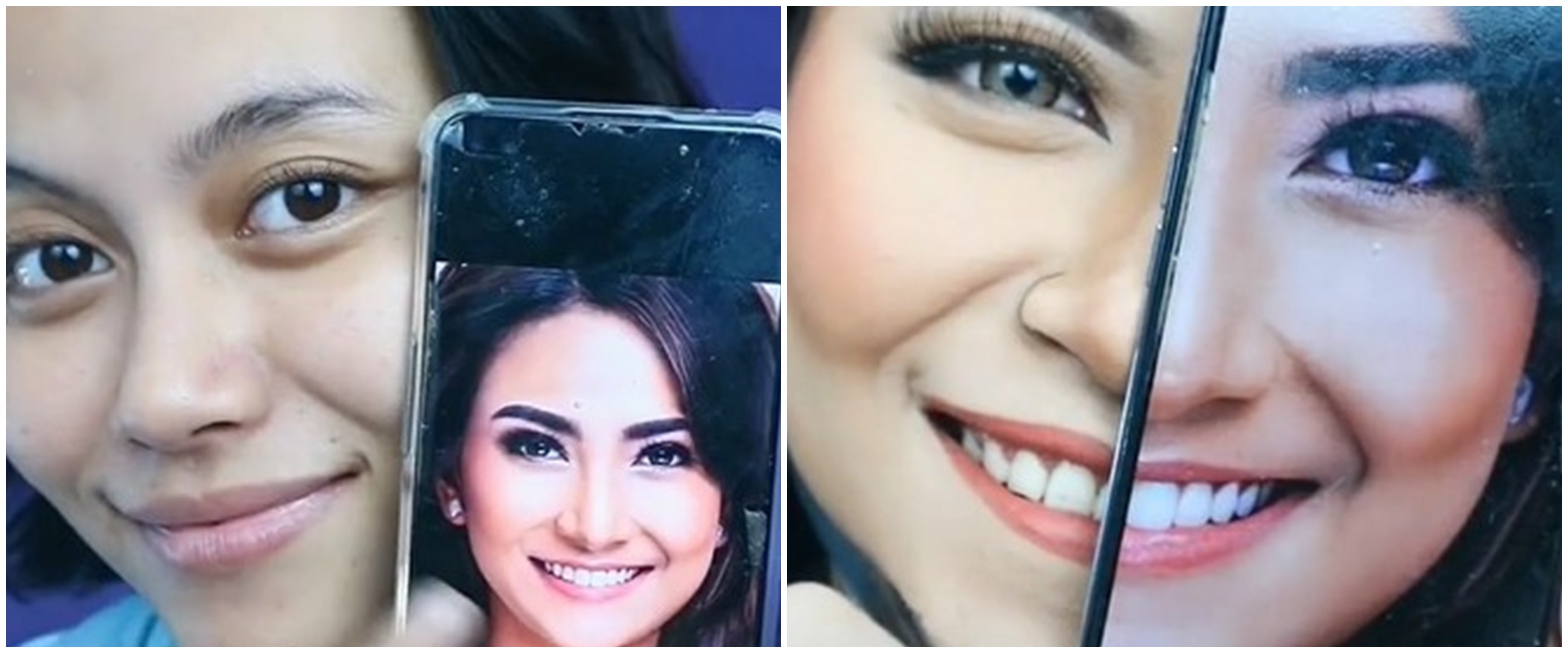 9 Transformasi makeup wanita dandan jadi Vanessa Angel, mirip pol