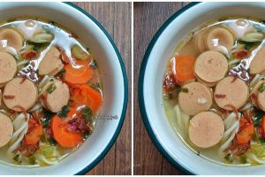 Resep sop sosis makaroni, menu sederhana, antiribet, dan enak