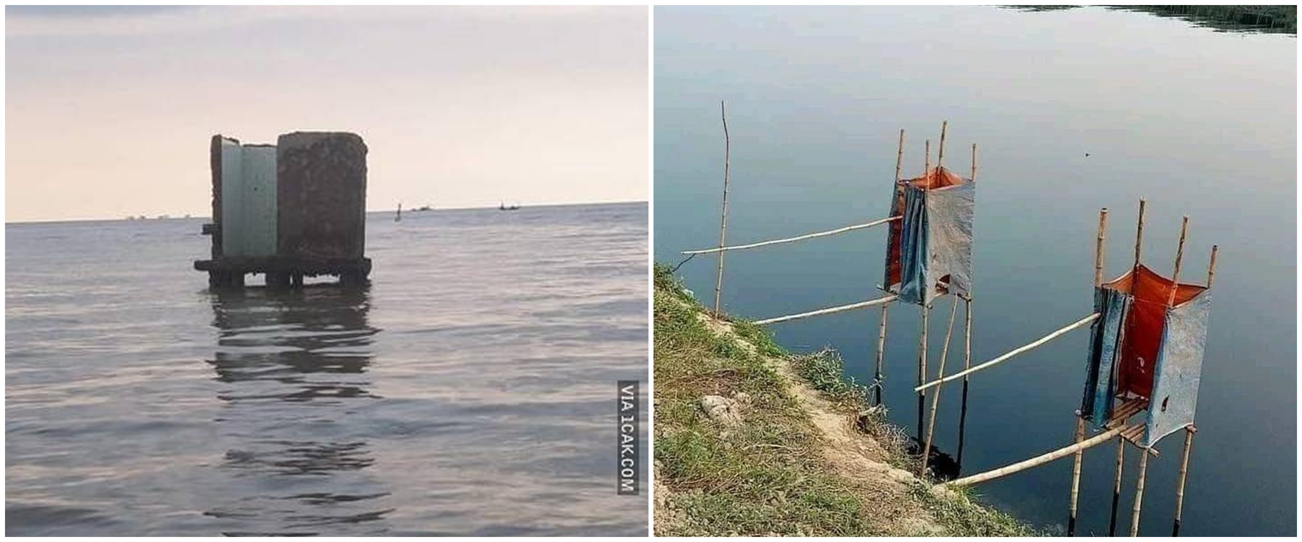 11 Potret lucu bangunan di atas air, penampakannya bingungin